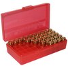 La boîte à munitions FLIP TOP P-100 est parfaite pour le tireur, avec une surface texturée résistante, empilable et un verrou Snap-Lok garanti 25 ans.