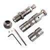 Le kit de dies L.E. Wilson en acier inoxydable offre un redimensionnement précis, un ajustement de profondeur de siège et un gauge de longueur de douille pour des munitions cohérentes.