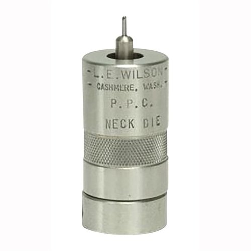 Le die de L.E. WILSON permet de contrôler le neck sizing avec des bushings interchangeables, améliorant la concentricité et prolongeant la vie de la douille.