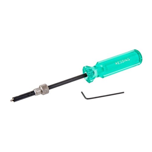 Le Redding Universal Flash Hole Deburring Tool élimine les burrs pour un tir précis, s'adapte à tous les calibres de .22 à .338 et contrôle la profondeur de coupe.