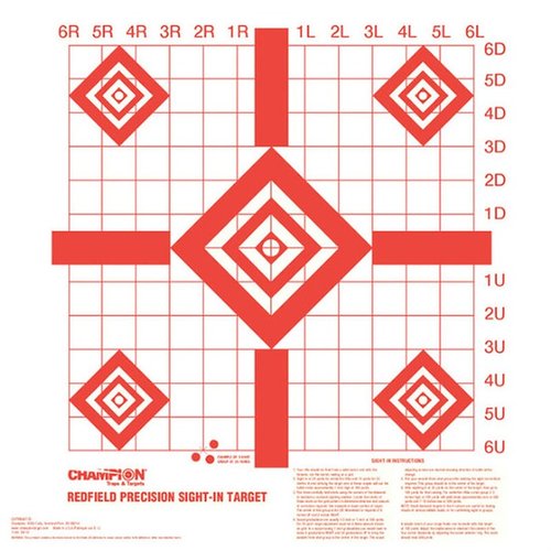 Avec les cibles REDFIELD, ajuste facilement tes optiques grâce à des lignes audacieuses et un quadrillage pratique pour un réglage précis de la visée.
