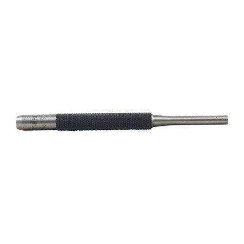 Le set de pin punches Starrett est en acier à outils durci, avec une prise ergonomique et des tailles marquées pour un retrait précis des goupilles.