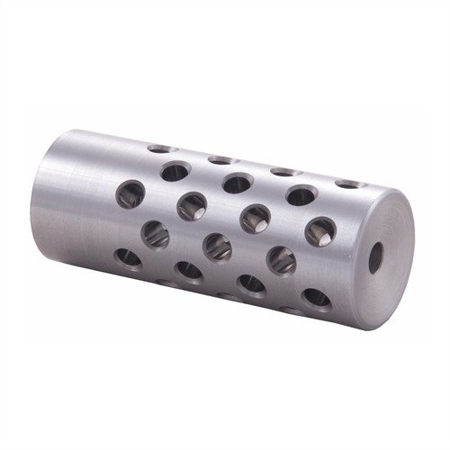 Le frein de bouche multi-port #4 réduit le recul et la montée du canon, avec 42 ports pour un contrôle optimal. Idéal pour les calibres jusqu'à .44.