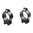 Anneaux 1" bas (0,35") pour queue d'aronde 11 mm, noir