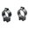 Anneaux 1" bas (0,35") pour queue d'aronde 11 mm, noir