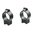 Anneaux bas 1" (0,35") pour rail CZ 11 mm, noir