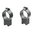 Anneaux de lunette 1 pouce, hauteur 0,60 pouce, queue d'aronde 11 mm, noir
