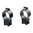 Anneaux 11MM pour CZ, hauteur 1" (0,60"), noir