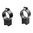 Anneaux 11MM pour CZ, hauteur 1" (0,60"), noir