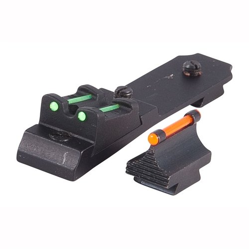 Le set de viseurs TRUGLO pour Winchester 94 offre un contraste rouge-vert pour un alignement rapide, avec des fibres optiques qui attirent la lumière et facilitent la visée.