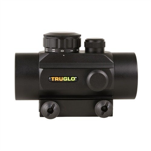 Les lunettes TRUGLO 30mm offrent un champ de vision large, une résistance aux chocs et un réglage de luminosité pour une acquisition rapide de la cible.