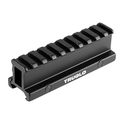 Le support riser Picatinny de 1" de TruGlo élève ta lunette pour un tir plus naturel, s'installe facilement sur ton rail Picatinny. Idéal pour les scopes!