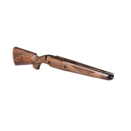 Le SAKO 85 XL SAFARI STOCK en noyer huilé offre une ergonomie parfaite et une finition élégante, idéal pour une prise en main confortable lors de tes chasses.