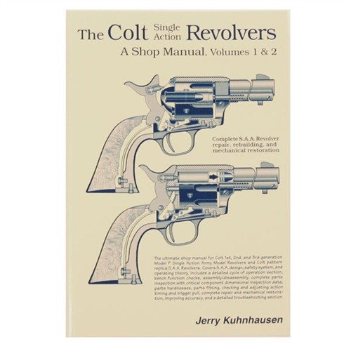Le manuel de Jerry Kuhnhausen couvre la réparation, l'assemblage et l'identification des pièces des revolvers Colt, avec 770 photos pour t'aider.