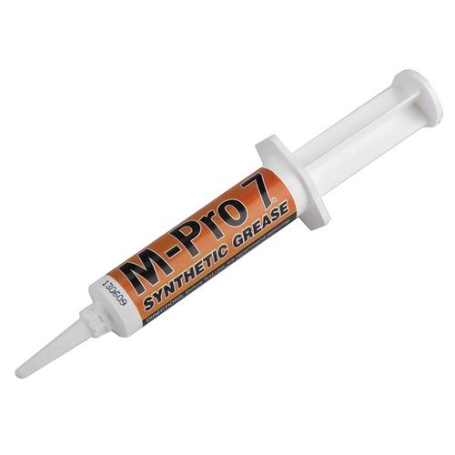 Le M-Pro7 Synthetic Grease est ultra-résistant à l'eau, prévient la rouille et la corrosion, et supporte des températures extrêmes de -40°F à 560°F.