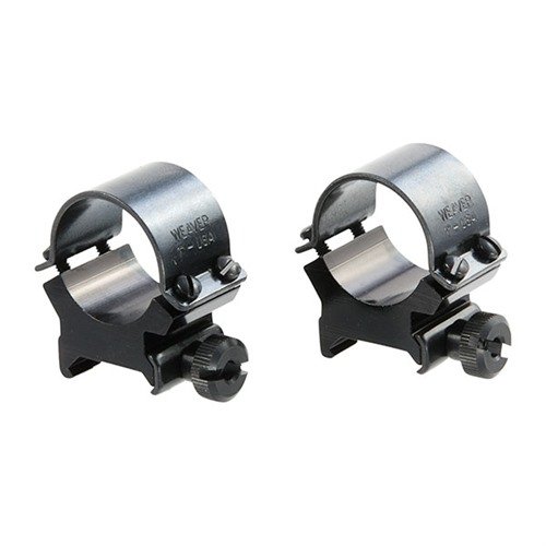 Les SURE-GRIP RINGS de WEAVER offrent une puissance de serrage uniforme avec des caps en acier et un design à 4 vis pour un maintien optimal de la lunette.