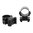 Anneaux de montage extra-hauts 1", mat