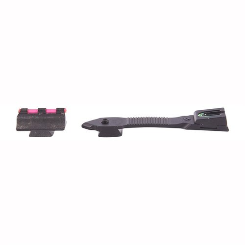 Améliore ton tir avec les RUGER® 10/22® 3-DOT FIRE SIGHTS, dotés d'un viseur avant rouge et d'un arrière U-notch ajustable pour une acquisition rapide.