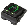 Hausse arrière réglable à fibre optique 1/4" WGOS verte pour carabine