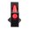 VICKERS ELITE guidon avant fibre optique rouge hauteur .230"