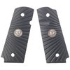 Poignée compacte G10 noire, motif Starburst