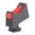 VICKERS ELITE guidon avant fibre optique rouge hauteur .245"