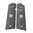 Plaquettes taille pleine G10 gris/noir, motif starburst agressif, plates
