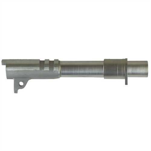 Améliore ta précision avec le canon forgé et rayé à bouton de Wilson, en acier inoxydable, 5". Installation recommandée par un armurier pour la bushing.