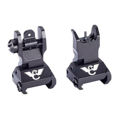 Les viseurs AR-15 WILSON COMBAT sont en aluminium anodisé, réglables, pliables et s'installent facilement sur un rail Picatinny pour une durabilité optimale.